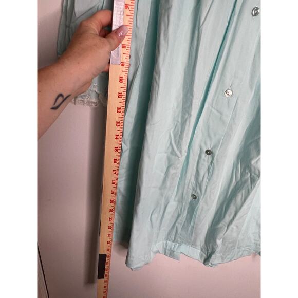 Vintage Barbizon Baby Blue Embroidered Nightgown Size Large - Picture 7 of 7